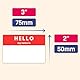 250 Stück - Hello My Name Is Sticker, Namensschilder Aufkleber - 75 x 50 mm, 5 Farben