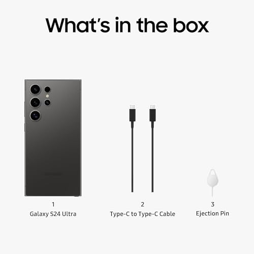 Image of Samsung Galaxy S24 Ultra Cell Phone, 512GB AI Smartphone, Unlocked Android, 200MP, 100x Zoom Cameras, Fast Processor, Long Battery Life, Edge-to-Edge Display, S Pen, US Version, 2024, Titanium Gray