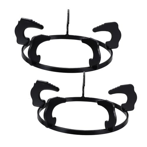 Veemoon 2 Piezas Soporte para Estufa de Gas de Hierro Fundido Resistente al Calor para Ollas Pequeñas Sartenes y Wok Accesorio de Cocina Estable y Duradero