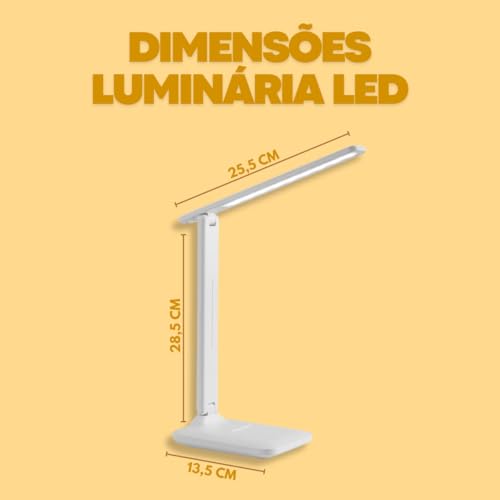 Luminária de Mesa, Luminária Led, Luminaria Led Recarregavel, Luminaria Led Recarregavel Mesa, Lumin