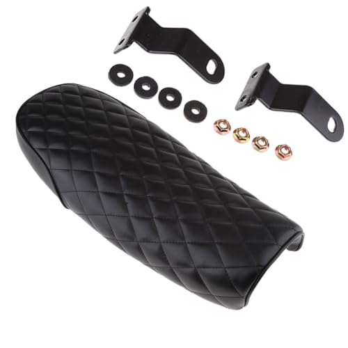 Coussin de selle de moto café racer plat noir universel