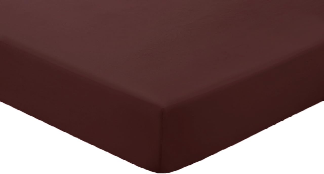 Amigozone Chocolate Extra Deep 16"(40Cm) Non Iron Percale Pollycotton Fitted Sheets (Super King, )