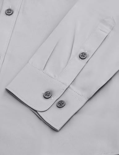 Image of Boys Long Sleeve Button-Down Dress Shirts with Tie: 2 Fabrics (Stretch /Standard) & 2 Fits (Regular /Husky)