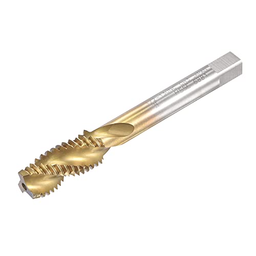 Taraud à goujure hélicoïdale en acier HSS haute performance avec revêtement titane résistant uxcell
