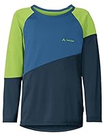 VAUDE Unisex Kinder Kids Moab Ls T-Shirt, Dark Sea/Blue, 122-128 EU