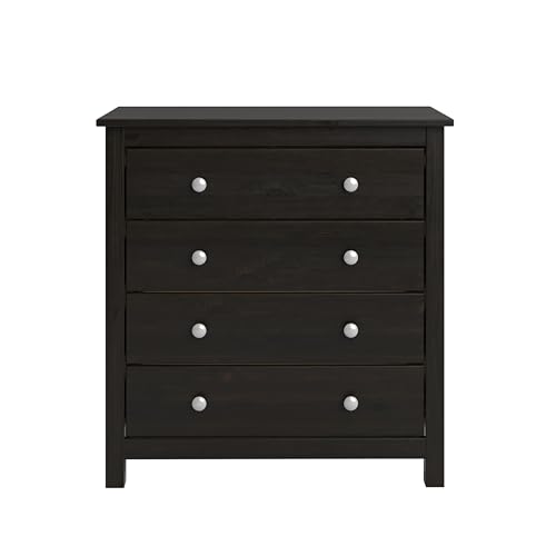MOBLIT Cómoda Tabac, Madera de Pino Macizo, Serie Alme, Medidas: 78.5x75x35 cm, (AltoXAnchoXFondo) Robusta y Duradera. (Wengue)