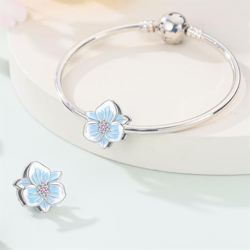 Image of 925 Sterling Silver Charms,Hypoallergenic Beads,Compatible with Pandora Bracelets and Necklaces,Women Holiday Gift Pendants