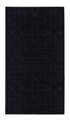 Alfombra antideslizante Serdim Rugs negra de cocina y pasillo, lavable y con diseño de 60x110 cm 5