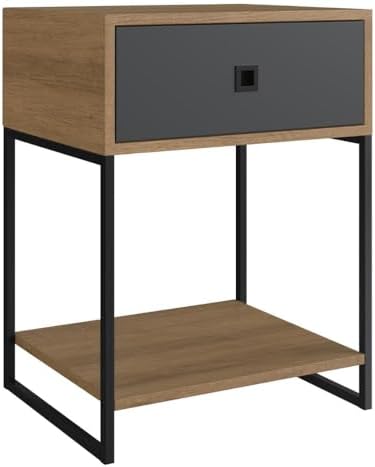 MESA DE CABECEIRA INDUSTRIAL P1026 MEL GRAFITE