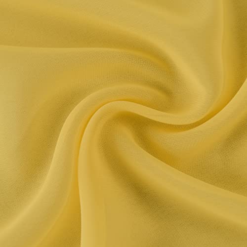 flohar 6Pack 9ft Chiffon Table Runner 14x108 Inch Sheer Romantic Table Runner for Wedding Birthday Party Bridal Shower Outdoor Decoration -Yellow by flohar - Used condition - Image 5