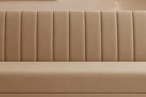 Image of Modern Velvet 3 Seater Sofa Cum Bed, Convertible Sleeper Couch Sofa for Living Room, Bedroom & Office- Golden