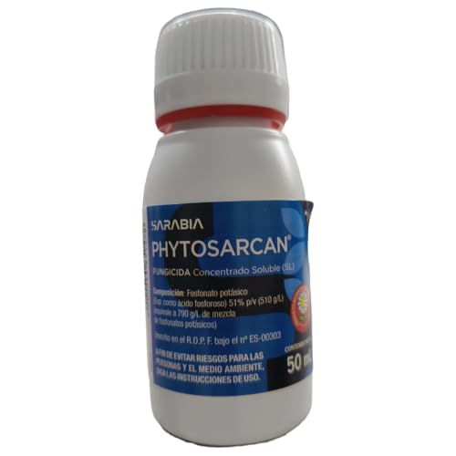 Phytosarcan 50 ml - Sarabia. Fungicida concentrado soluble. Eficaz contra mildiu, gomosis y agudo. Ideal para citricos, huerta y frutales. Jardineria domestica