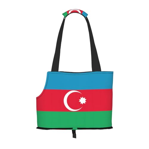 Flag of Azerbaijan Pet Tote Bag - Waterproof and Wear-Resistant Portable Shoulder Bag for Small Dogs and Puppies