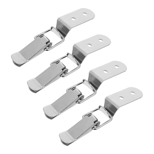 Cabilock 4pcs Stainless Steel Spring Toggle Latch with Bent Hook