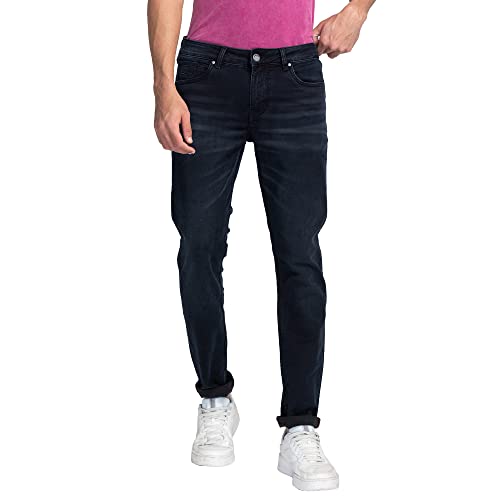 Image of Being Human Dark Blue Slim Fit Denims for Men Clothing