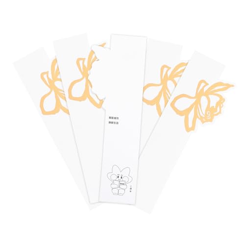 Housoutil 5個 使い捨て香水テスト用紙 香り吸収性抜群 アロマオイル測定ストリップ 書き込み可能な香味ブックマーク 美容店や家用に