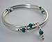 Southwestern Turquoise Natural Stone and Sterling Silver-Plated Wrap Bracelet by ArtsParadis