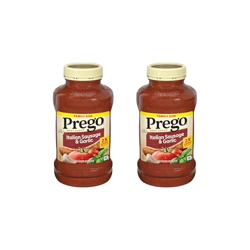 Image of Prego Italian Sausage and Garlic Meat Sauce, 44 OZ Jar (Pack of 2)