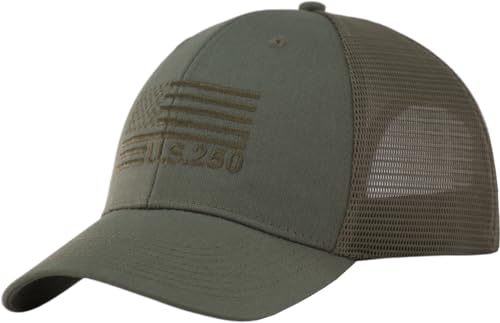 Image of TSSGBL USA Flag Trucker Hat - OSFM & XXL Big Head Fit, Adjustable Mesh Snapback American Patriotic Baseball Cap