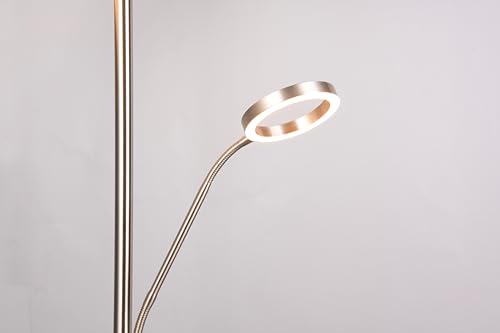 Lámpara de pie WILLIS de Trio Leuchten en elegante acabado níquel mate y LED 5