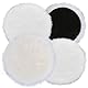 Polierpads 125mm Set Kompatibel mit Bosch Exzenterschleifer, 4 Stück 1 Lang 3 Kurz Lammwolle 26mm Dicke, polieraufsatz exzenterschleifer mit klettverschluss polierpad polierscheibe waschbar
