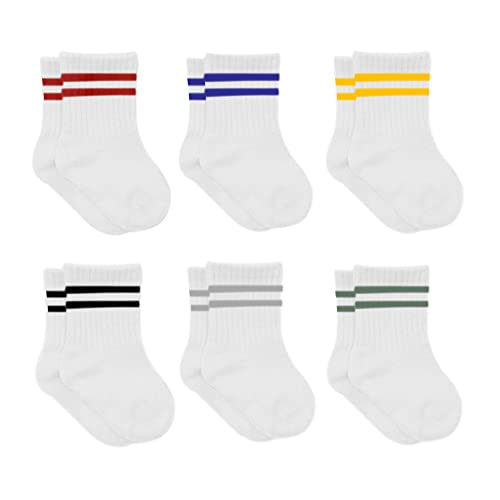 bistyle Baby Grip Ankle Socks 6 Pairs | Newborn Infant Toddlers Socks Organic Cotton | Kids Boys Girls Ankle