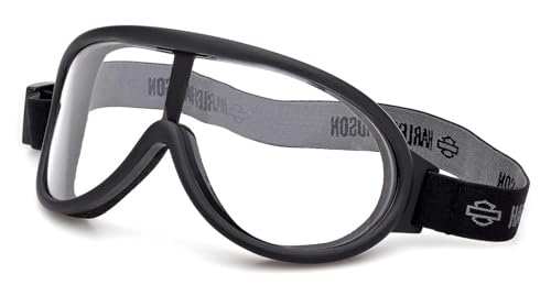Harley-Davidson Men's Glory Days Fixed Foam Goggles, Clear Polycarbonate Lens