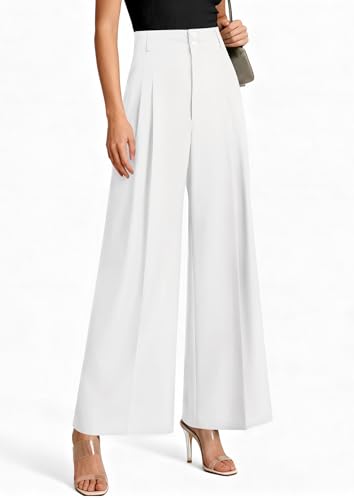 Image of PRETTYGARDEN Women's High Waisted Wide Leg Dress Pants