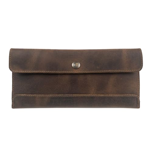 Hide & Drink, Travel Wallet Handmade from Full Grain Leather (Bourbon Brown)