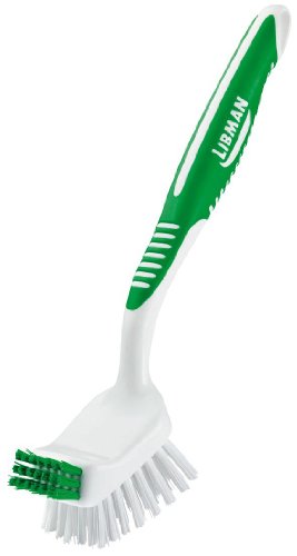 Libman Kitchen Brush Bigjob - Green Nylon Bristle, Plastic Handle - Kitchen Sink, Dish, Counter, Stove, Vegetable Cleaning Brush