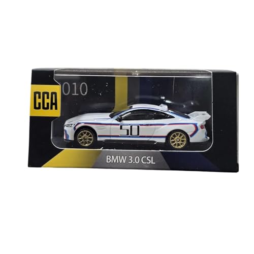 Image of CCA Diecast Car, Scale 1:64, Collectible Model, with Acrylic Display Case (BMW 3.0 CSL)