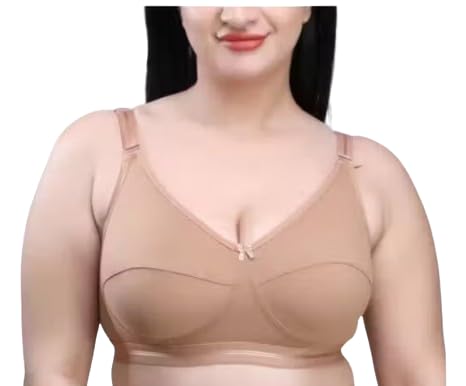 Plus Size Supportive Wide Straps D Cup Full Coverage Stretchable Bra for Women and Girls Beige Pack of 1-image-26