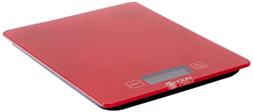 CDN SD1102-R ProAccurate Digital Glass Kitchen Scale, 11 lb, Red