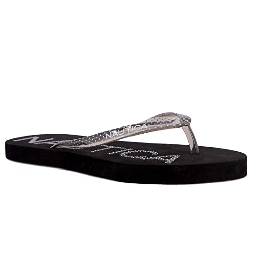 Nautica Tongs pour femme - Confortables - Coussin doux et confortable, Nautica Dots-hatcher, 38 EU