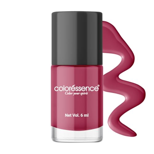 Image of Coloressence Cute Coats Long Lasting Nail Paint | Chip Resistant | Quick Dry | One Swipe Application | Toxin Free|Fuchsia Blaze-6ml
