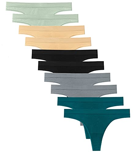 Ceseboo Thongs for Women, Seamless Thong Underwear for Women Low Waist T Back Thongs Micro Thong Womens Panties