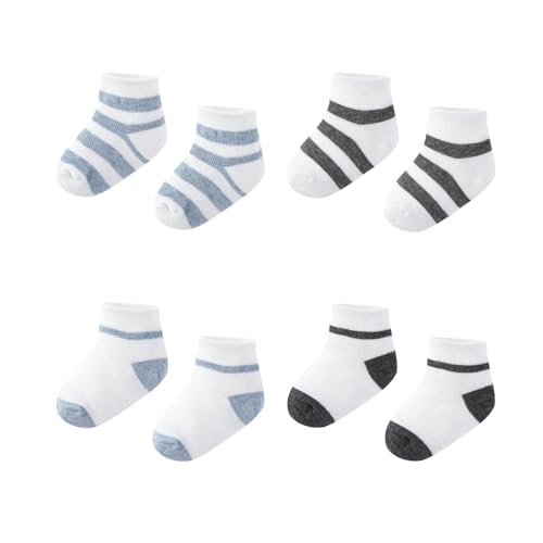 4 Pairs Unisex Baby Socks 0-18months Infant Boys Girls Ankle Socks New Born Practical Fashion Accessories
