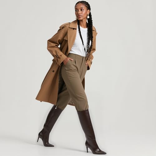 Image of Easyfox Knee High Boots Women Pointed Toe Stiletto Heel Tall Boots | Side Zipper,3 In Stiletto Heel,Fall Spring Winter Fashion Dress Tall Boots,Evening Bridal office Long Boots