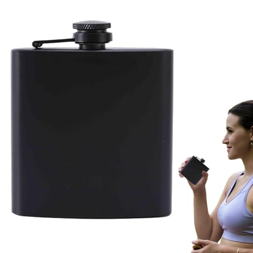 Fiaschetta per liquori, bottiglie di whisky per liquori, bottiglia da whisky in acciaio inox per uso esterno, bottiglie sottili e a stagna, per picnic, escursioni, campeggio e