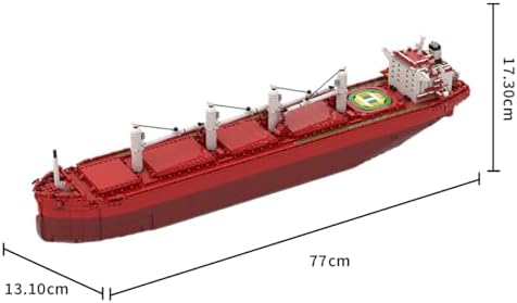 Ocean Transport Ship Building Block Set, 1/250 Scale MOC Tridentfederal Bulk Carrier Collectible Set for Adults, Construction Model for Military Enthusiasts (3851PCS) — 사진 3