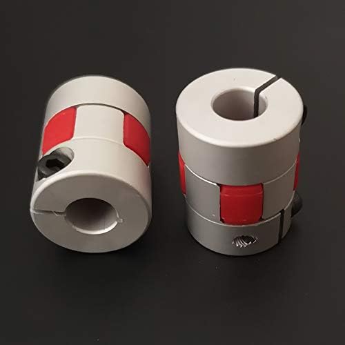 POLISI3D 2pcs 5mm to 8mm Shaft Coupling 25mm L 20mm OD Aluminum Joint Connector Stepper Motor Leadscrew Flexible Coupler for CR10 CR-10 CR-10S Ender 3 V2 Pro /5, A8 3D Printer