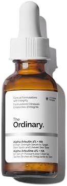 The Ordinary Alpha Arbutin 2% + Hyaluronic Acid, Brightens Skin and Targets Dark Spots, 1 Fl Oz