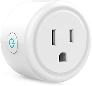 Mini Smart Plug, WiFi Outlet Socket Works with Alexa and Google Home, Remote Control with Timer Function, No Hub Required, ETL FCC Listed (1 Pack), White