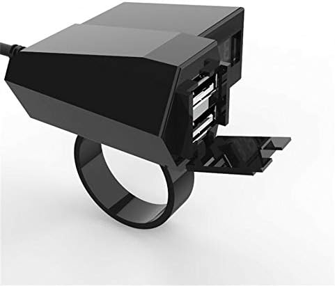 Miniatura 7 de Maso Cargador de teléfono dual USB 5V 3.1A y voltímetro con interruptor impermeable montaje en manillar motocicleta cargador de teléfono USB carga