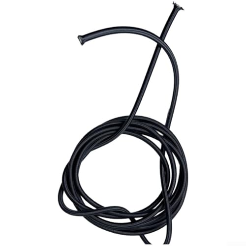 Soleilux Cuerda de resistencia para máquina de remo de 4 m x 8 mm, cuerda elástica de nailon, cable de látex en casa, gimnasio, cardio, entrenamiento, color negro