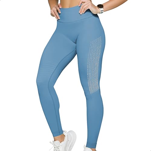 Calça Legging Selene Sem Costura Cintura Alta Poliamida Feminino ...