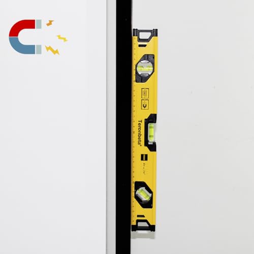 Image of Aluminium Alloy Spirit Level 400 mm /16 Inch Shock Proof Torpedo Level with Magnetic Base and 3 Bubble 45,90,180 - Yellow /Black