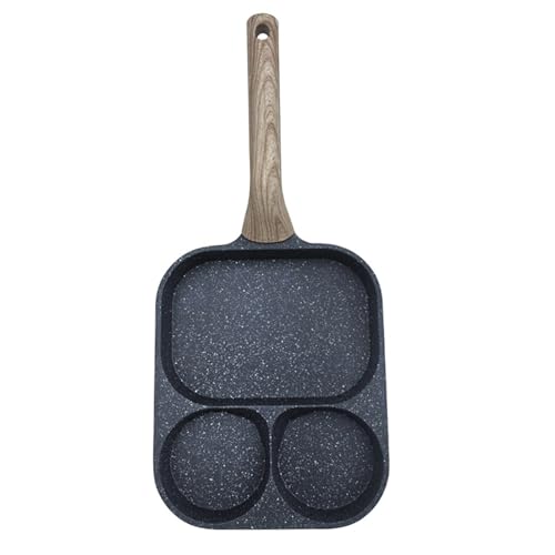 ETAWDE Sartenes de desayuno eficientes antiadherentes de aleación de aluminio, utensilios de cocina de ahorro de aceite, sartenes antiadherentes adecuadas para asar carnes