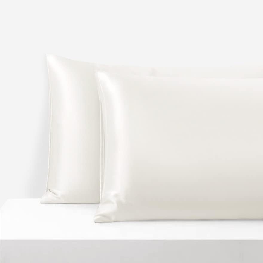 Miniatura 7 de Linenwalas Juego de 2 fundas de almohada de seda de bambú de rayón derivado de bambú, funda de almohada suave y transpirable, fundas de almohada