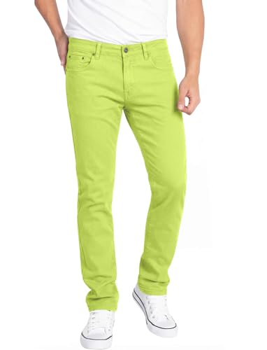's Slim Fit Skinny Stretch Comfy Jeans Denim Pants Lemon Yellow